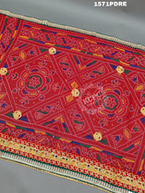 KcPc Marwadi Pure Georgette Bel Buti with swastik border Heavy Dupatta
