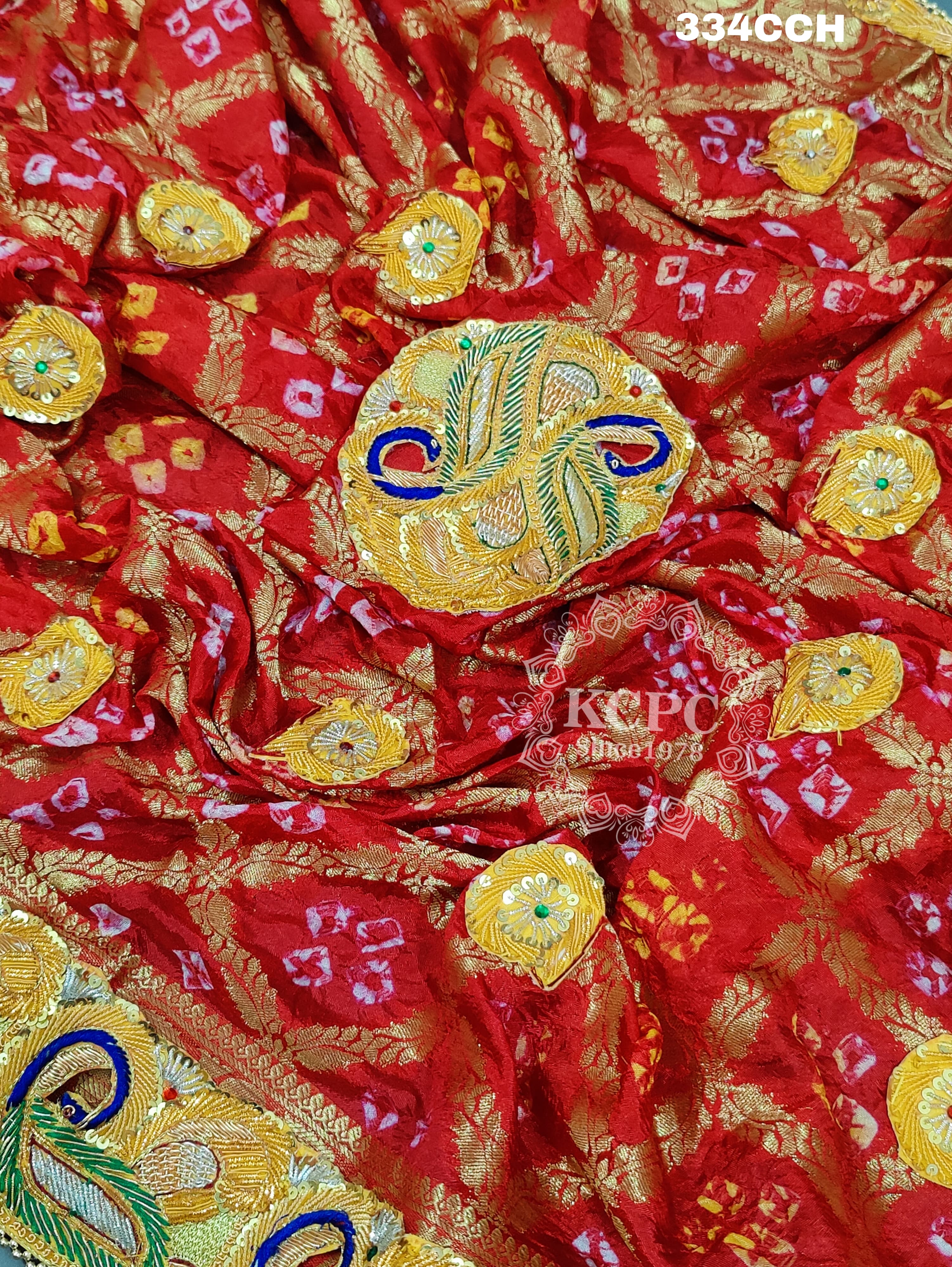 KcPc Banarasi Gharchola Heavy Belbuti Chunri Odhna RSC