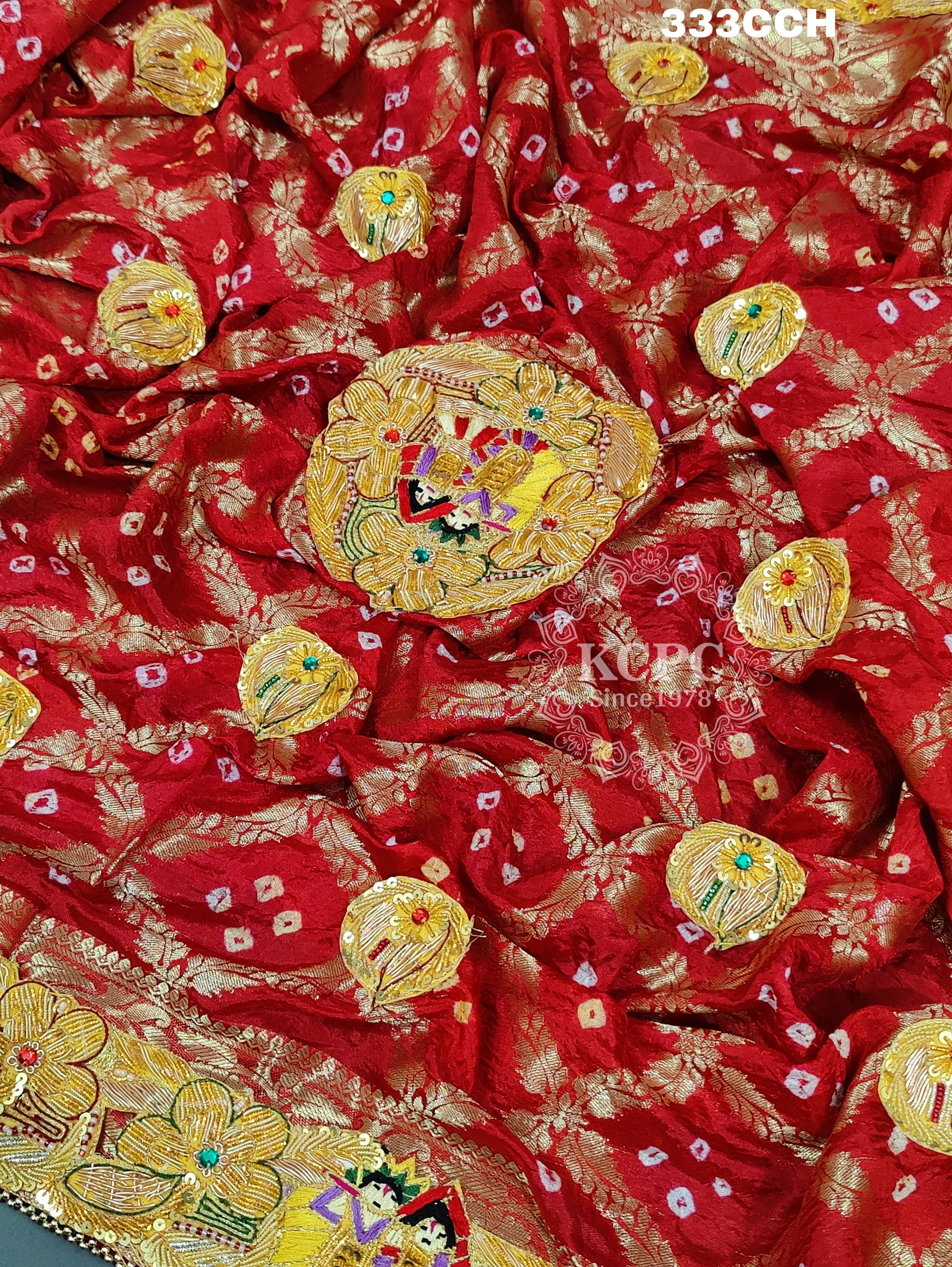KcPc Banarasi Gharchola Heavy Belbuti Piliya Chunri OdhnaChunri