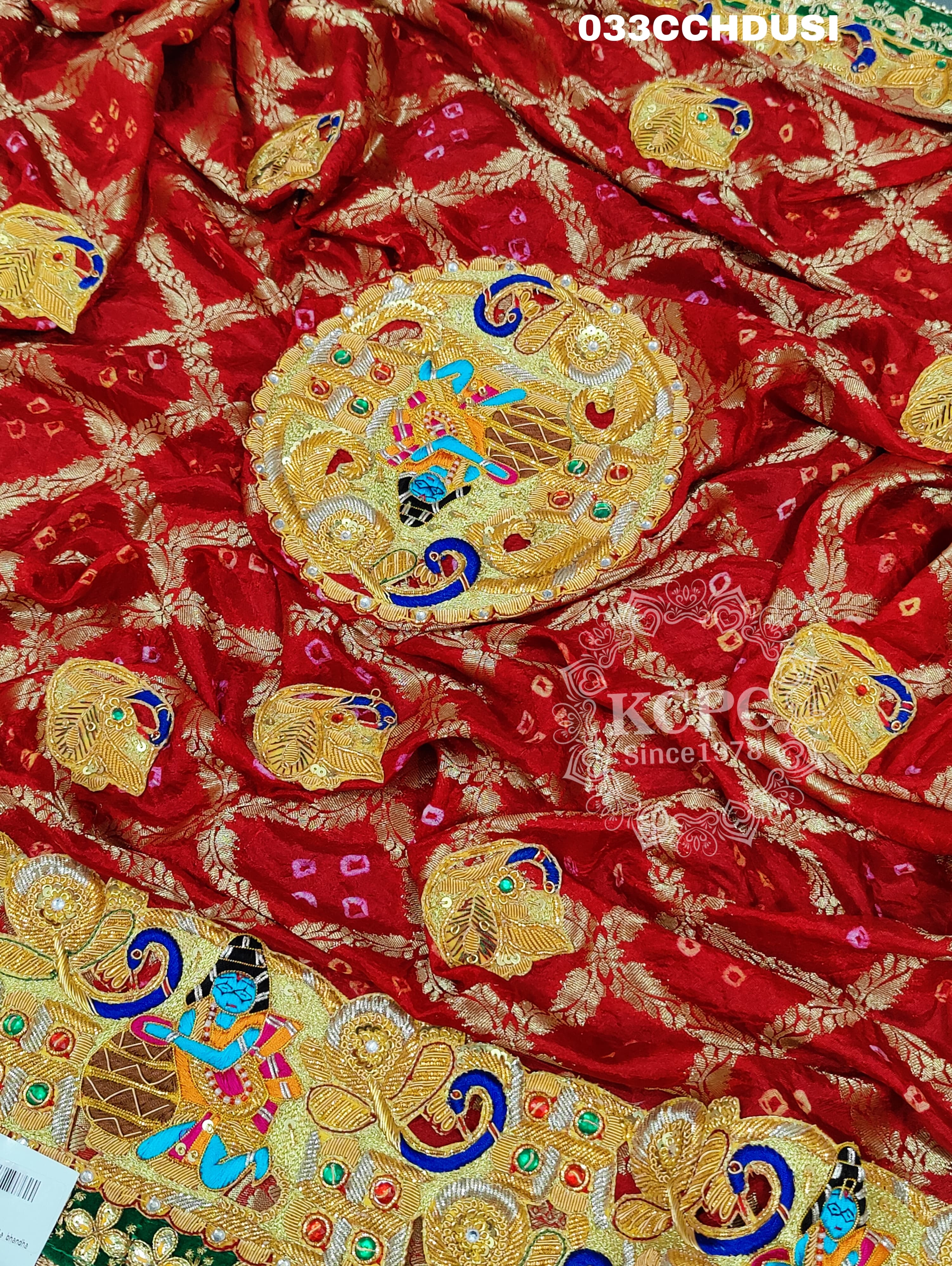 KcPc New Banarasi Gharchola bhandhani Heavy Belbuti Odhna Chunri (Dupatta)