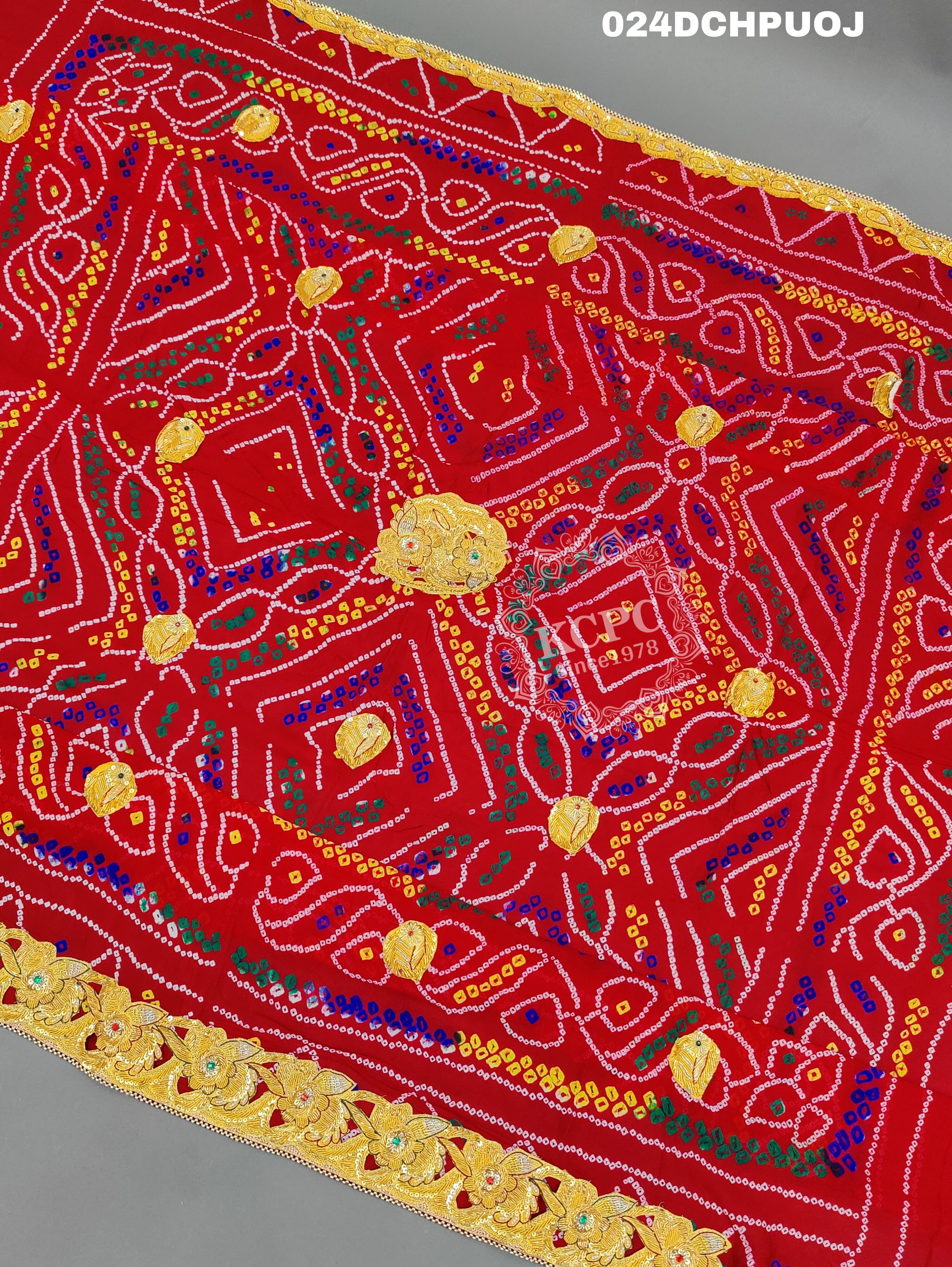 KcPc Marriage Purpose Chunri Pilia Dupatta Traditional Chunri (Pure Ojariya Fabric)