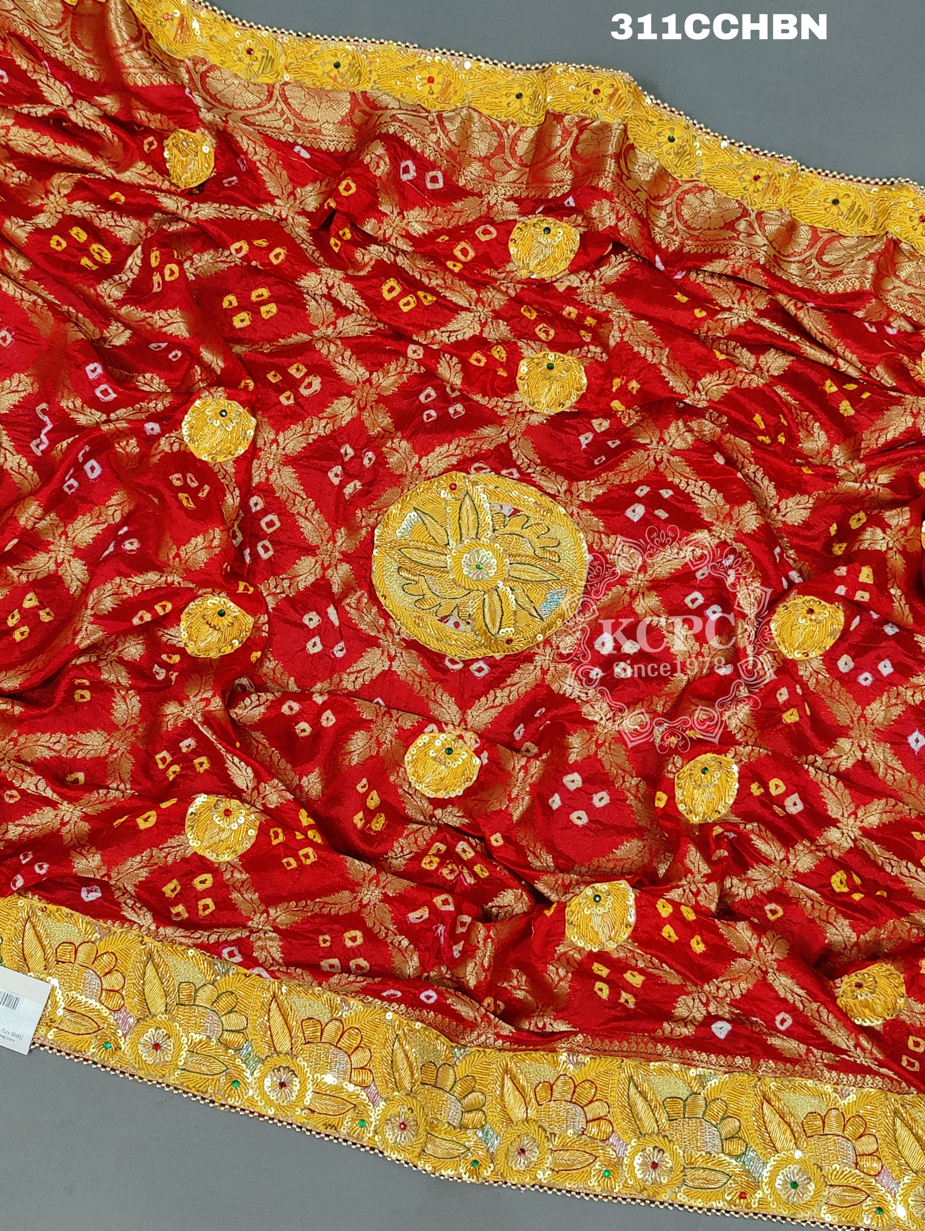 KcPc Marwadi Chunri Art Silk Bel Buti Heavy Odhna