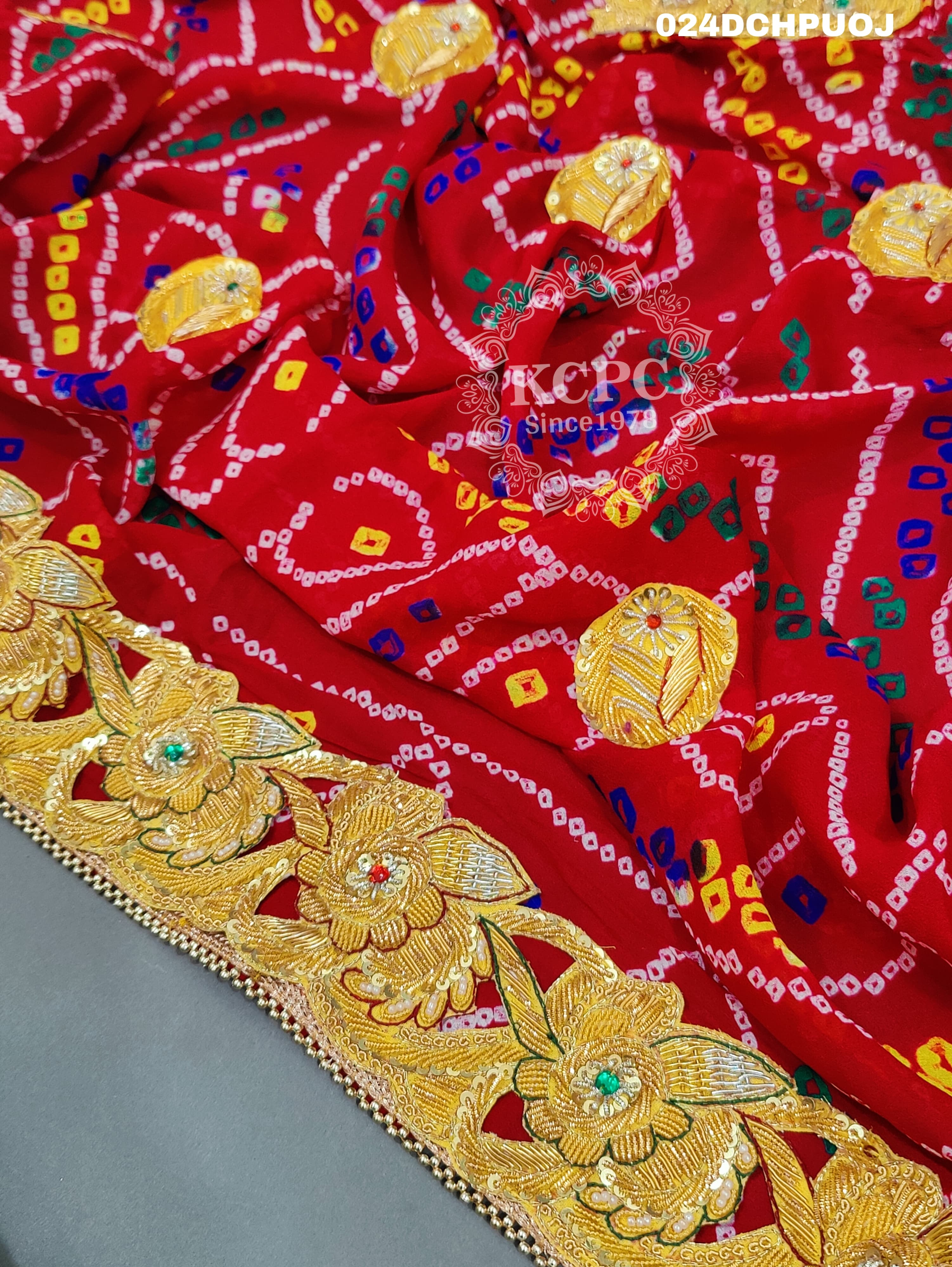 KcPc Marriage Purpose Chunri Pilia Dupatta Traditional Chunri (Pure Ojariya Fabric)