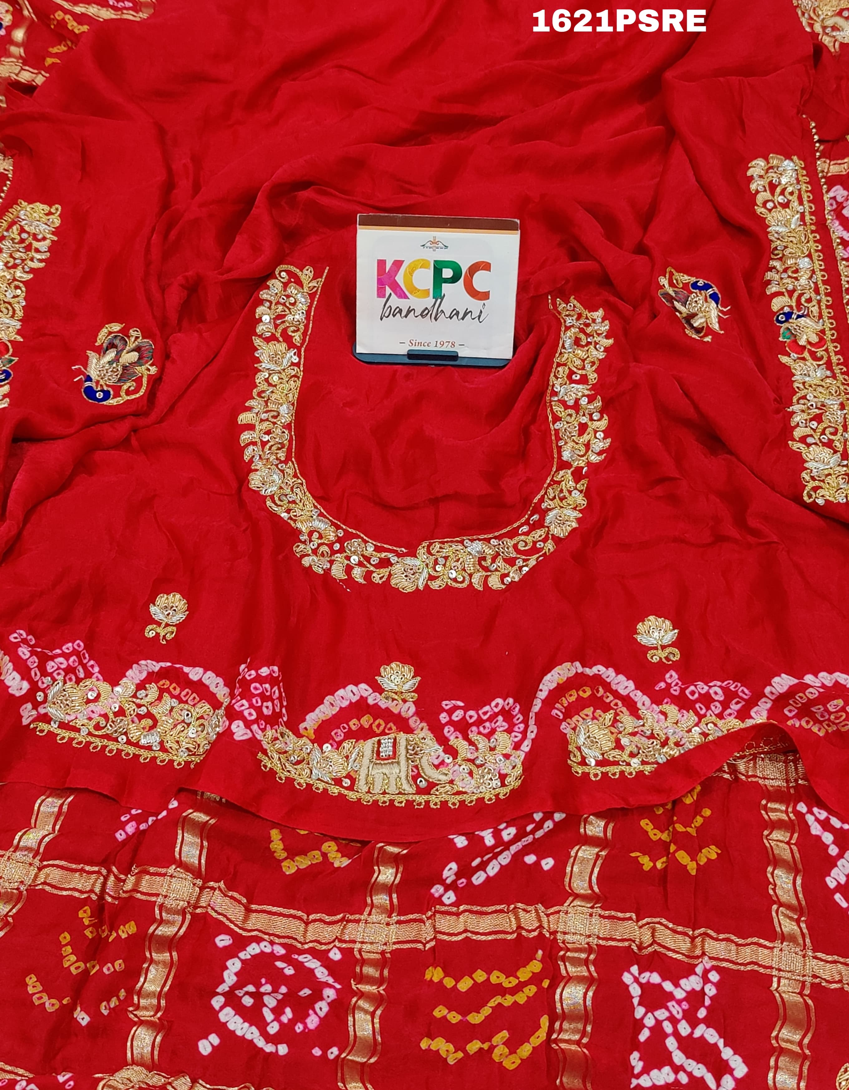 ByGharchola Bandhani Saree With Traditional Wear