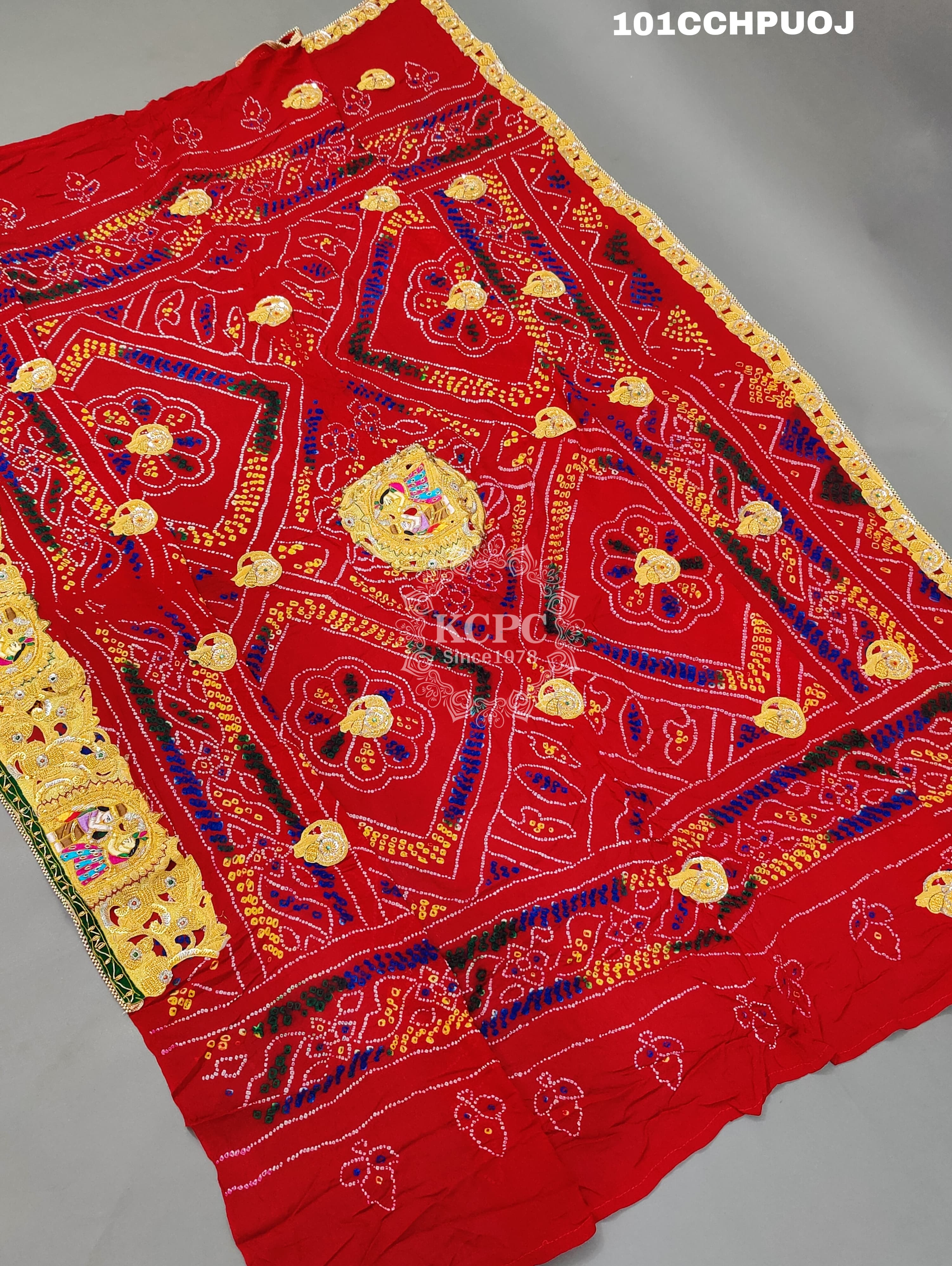 KcPc Heavy Rajasthani Traditional Chunri Piliya Odhna Chunari (pure Ojariya Fabric)