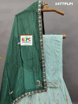KcPc Beautiful Upada Silk with white Cutdana Beads Mirror Work Lehenga MAD