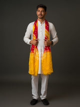 KcPc Bandhej art silk Men's Dupatta For Every Events