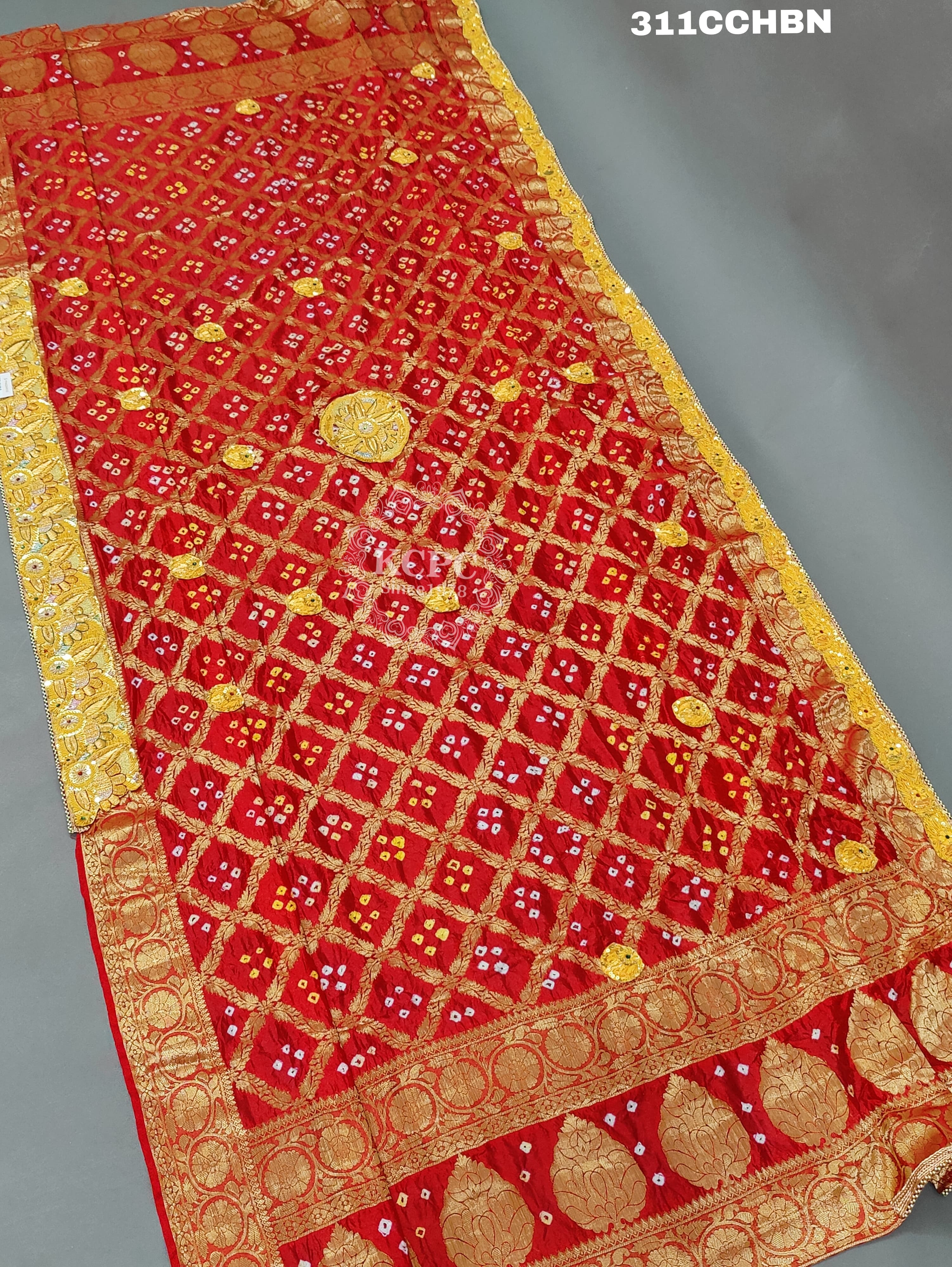 KcPc Marwadi Chunri Art Silk Bel Buti Heavy Odhna
