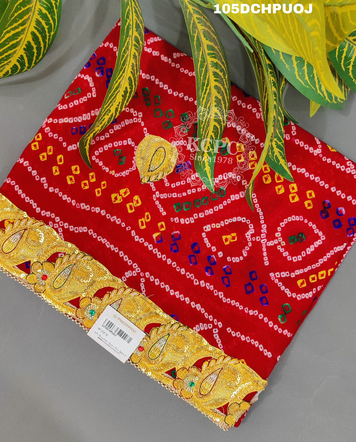 KcPc Rajasthani Chunri Odhna Dupatta Traditional Marwari KC Chunri