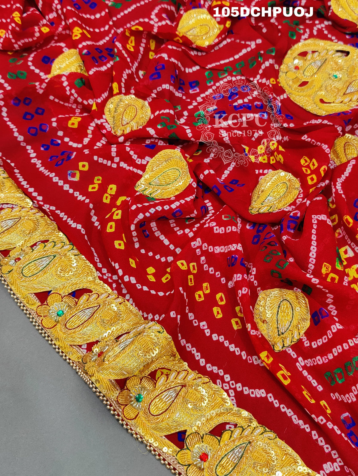 KcPc Rajasthani Chunri Odhna Dupatta Traditional Marwari KC Chunri