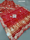 Gaji Silk with white Cutdana Beads Gotapatti work Saree