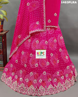 KcPc Designer Pure Ojariya Chinon Cutdana Gota patti Mirror work Lehenga MAD