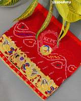 KcPc Traditional Jaipuri Chunri Pila Rajasthani Marriage Chundi DupattaPiliya (Pure Ojariya Fabric)