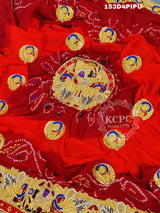KcPc Traditional Jaipuri Chunri Pila Rajasthani Marriage Chundi DupattaPiliya (Pure Ojariya Fabric)
