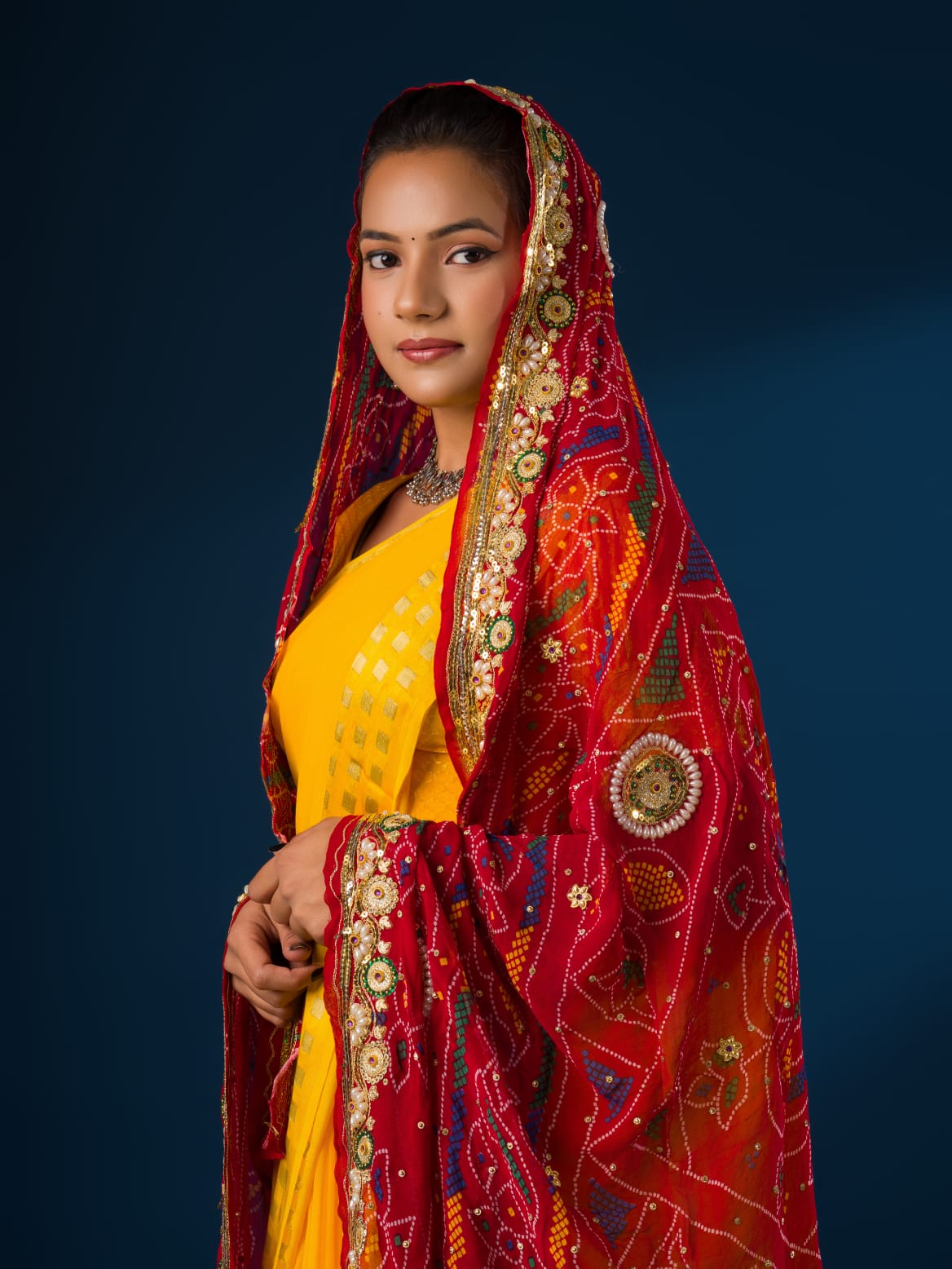 KcPc Pure Georgette Rajasthani Chunri DupattasChunariAJM