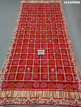 KcPc New Beautiful pure Gaji Silk Bandhani Gotapatti Work Dupatta RS