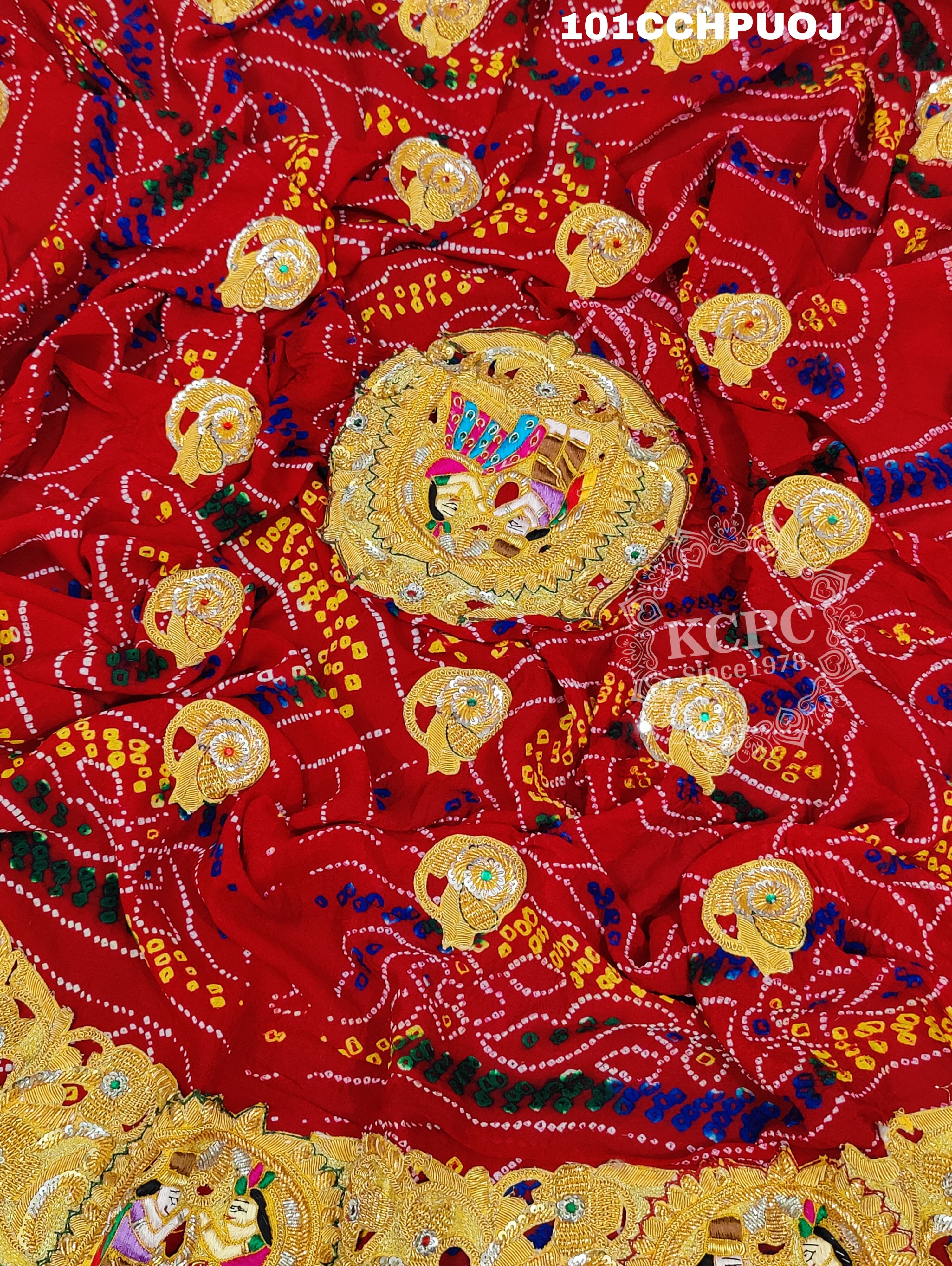 KcPc Heavy Rajasthani Traditional Chunri Piliya Odhna Chunari (pure Ojariya Fabric)
