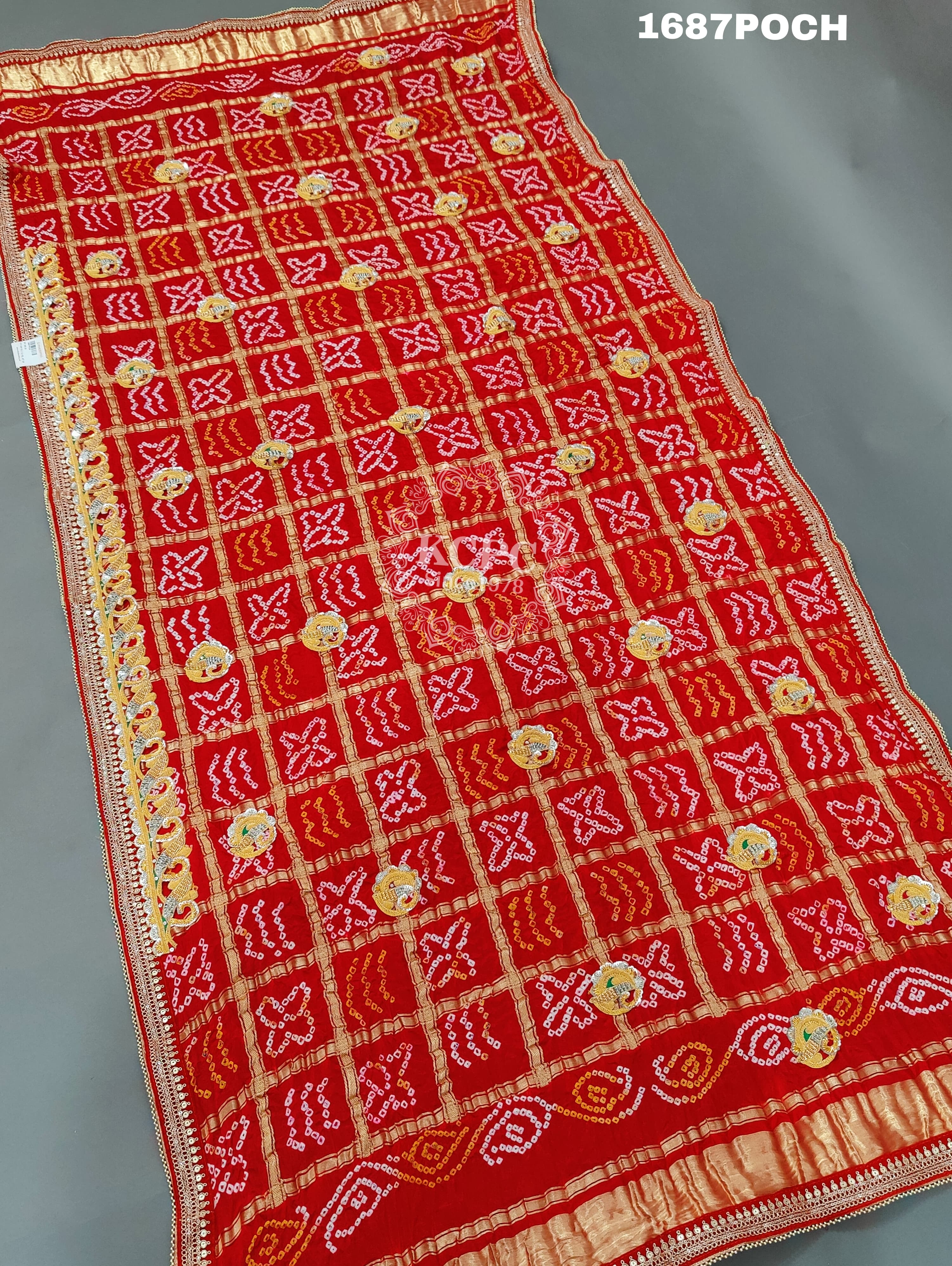 KcPc Marwadi Heavy Chunri Pure Gaji Silk Bel Buti Odhna
