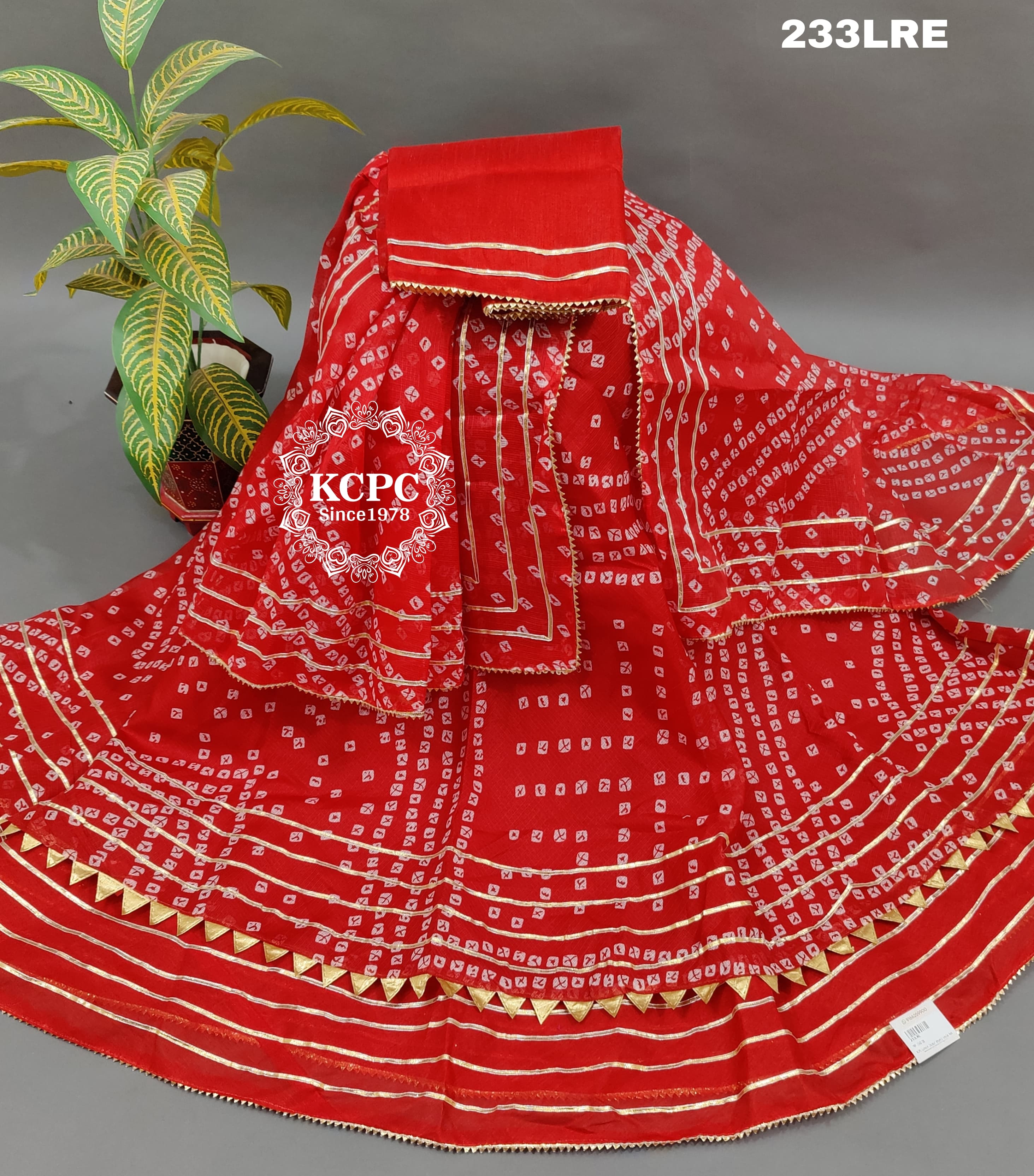 By Bandhani Lehenga With Traditional Wear