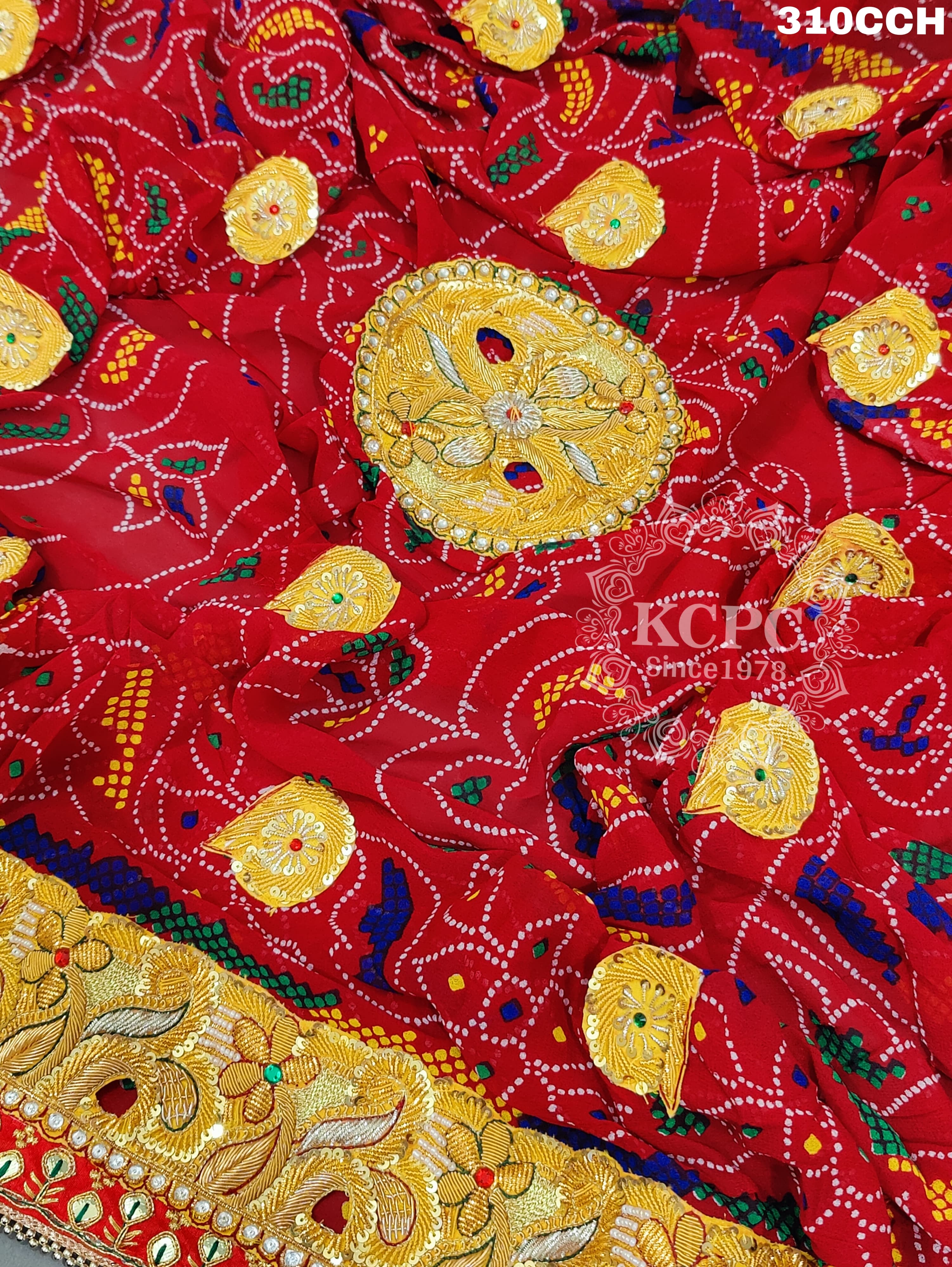 KcPc New Heavy Belbutti Pure Geogette Odhna Chunri
