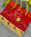 KcPc New Beautifull Heavy Belbutti Marriage Chunri Dedh PatPila (Pure Georgette Fabric)