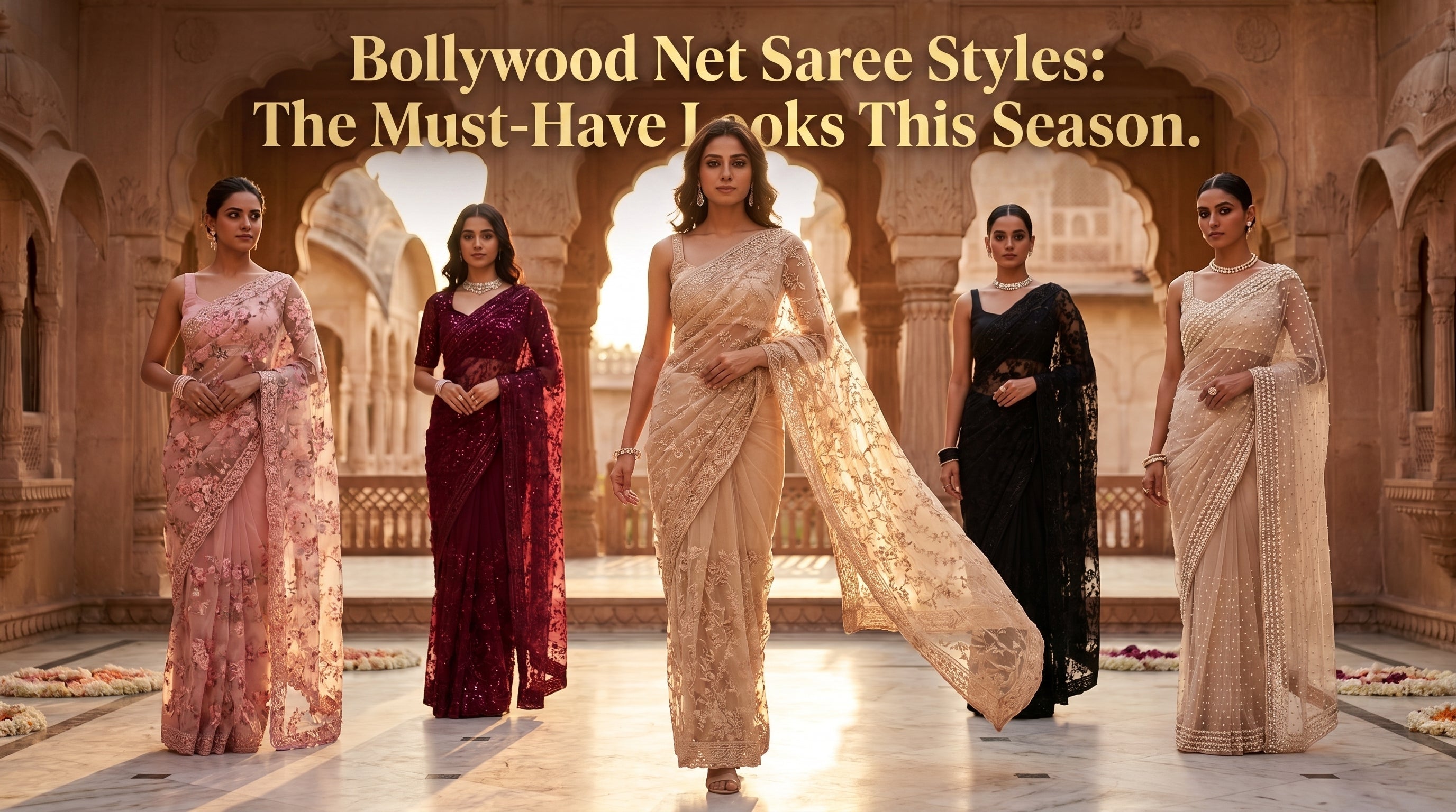 5 Bollywood Net Saree Trends That Feel Bold And Graceful