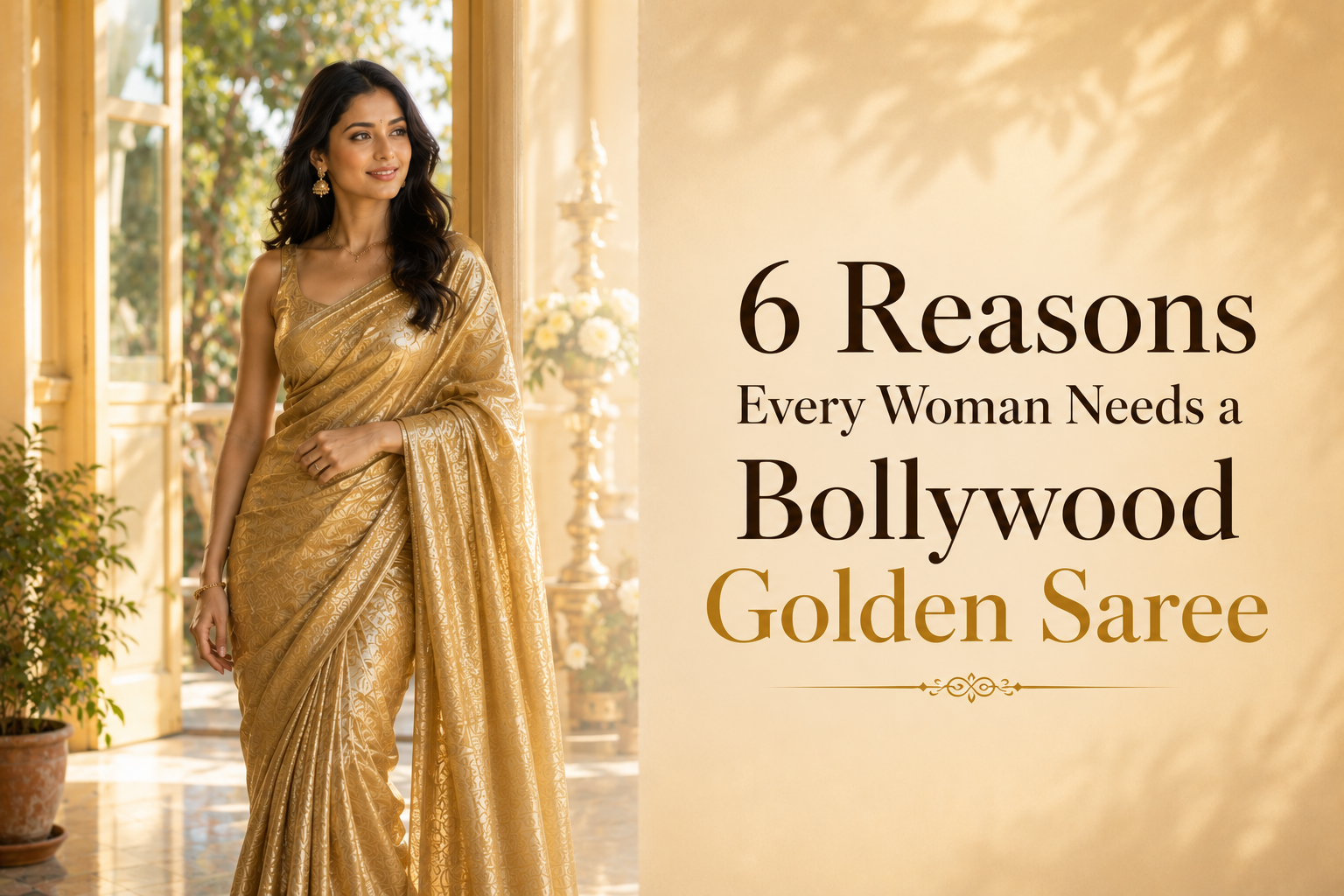 6 Reason You Should Buy A Bollywood Golden Saree