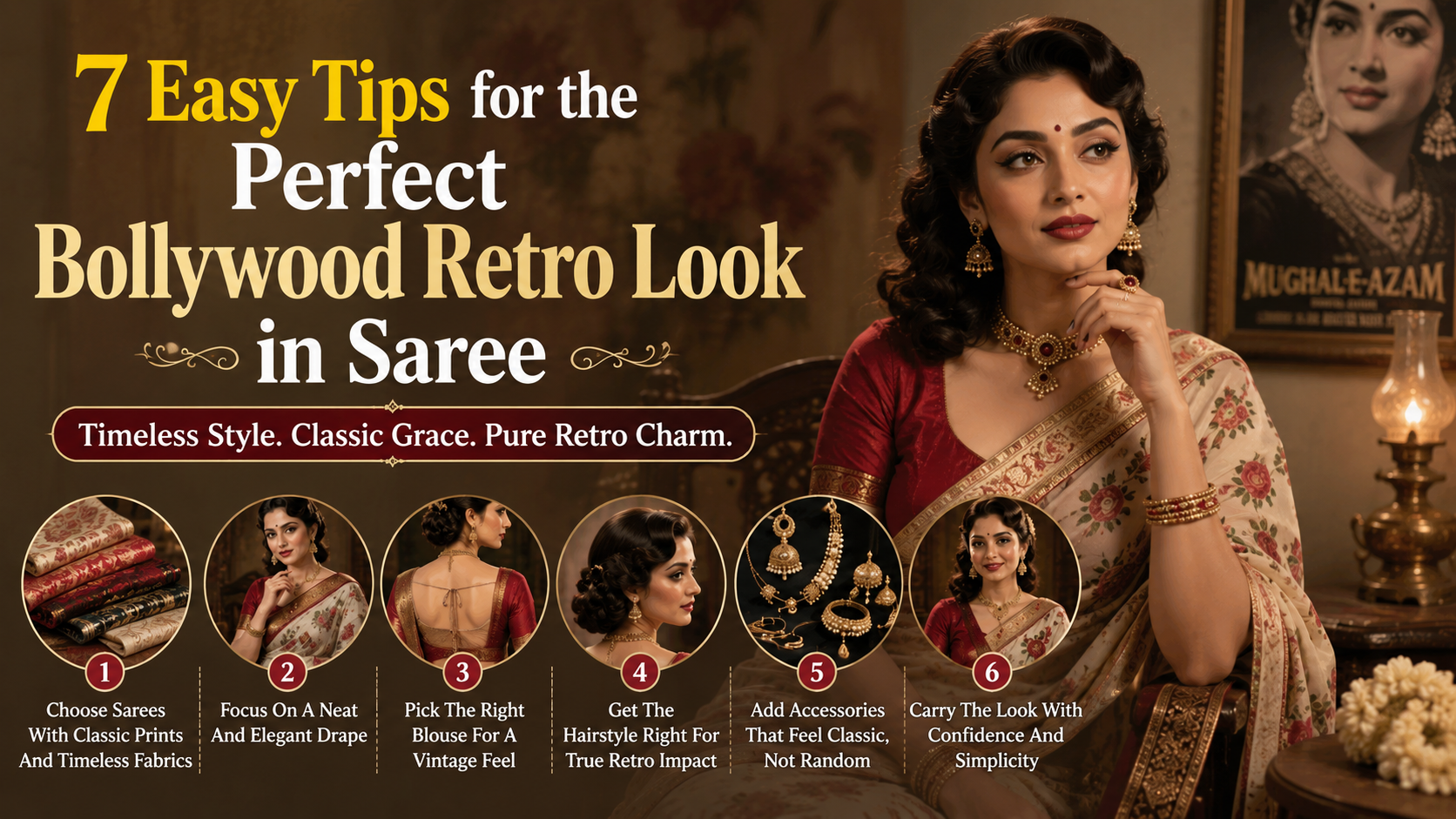 7 Easy Tips for the Perfect Bollywood Retro Look in Saree