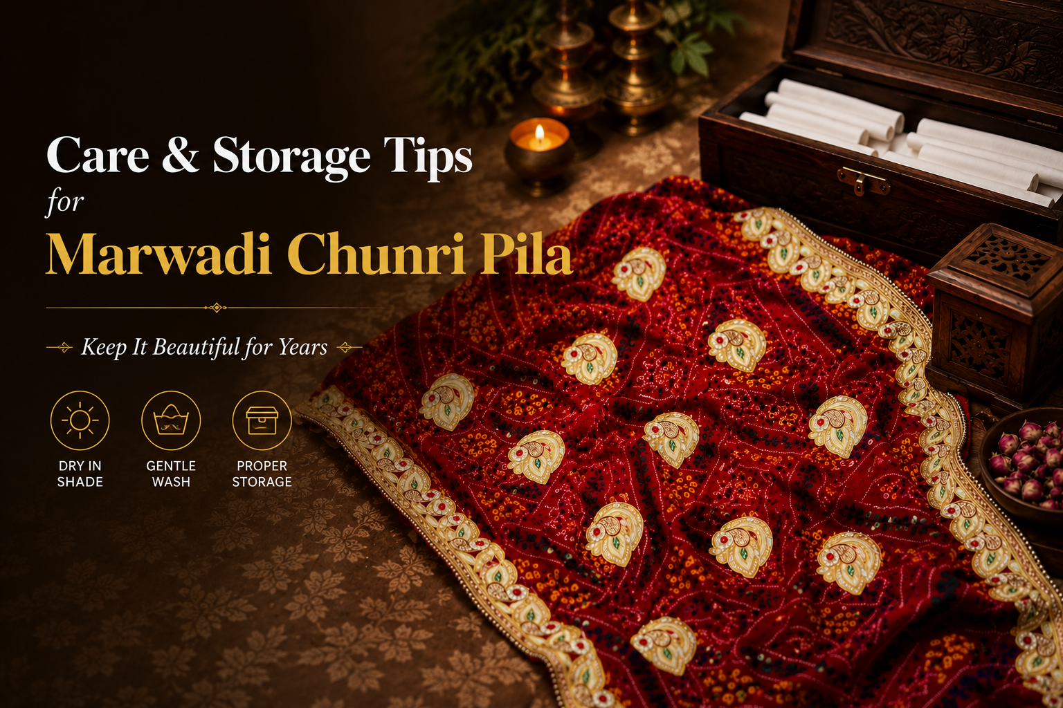 Care and Storage Tips for Marwadi Chunri Pila to Last Long