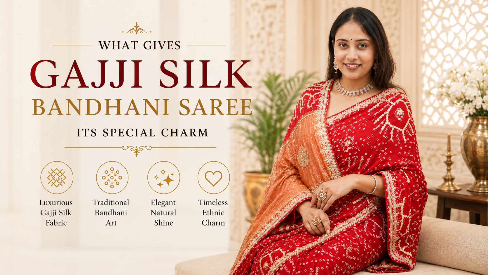 What Gives A Gajji Silk Bandhani Saree Its Special Charm