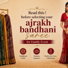 How to Choose Ajrakh Bandhani Sarees for Festive Wear and Family Functions