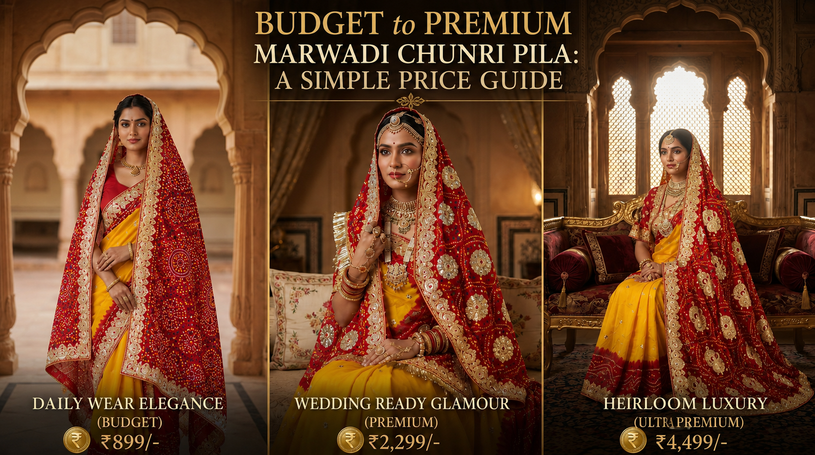 Budget to Premium Marwadi Chunri Pila: A Simple Price Guide