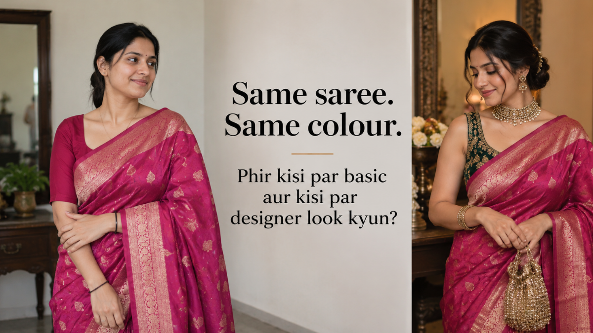 Khaddi Silk Saree Styling Guide: Why Two Women In The Same Saree Never Look The Same