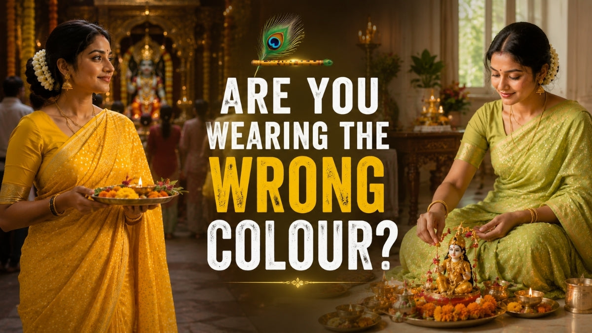 Temple or Home Puja on Janmashtami Most People Wear the Wrong Saree Colour, Here Is What Actually Works