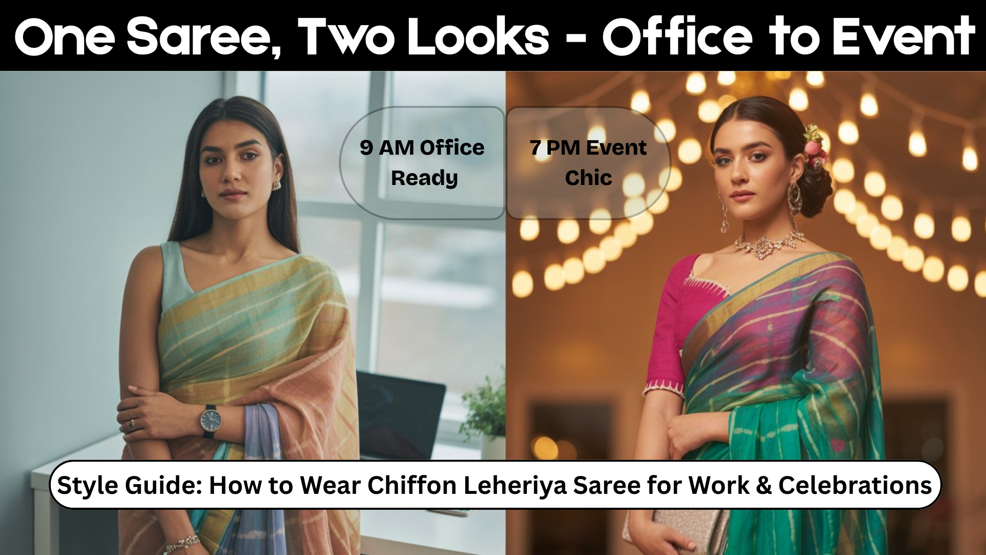 How to Style a Chiffon Leheriya for Office and Events