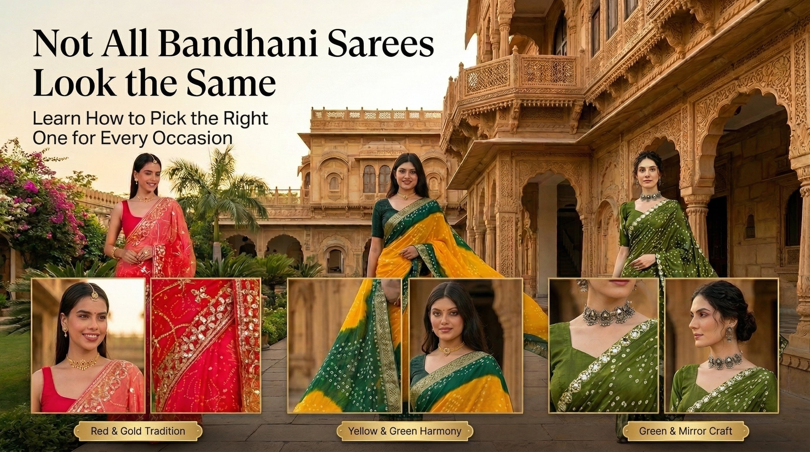 Best Jaipuri Bandhani Sarees Online: Everyday To Wedding Picks