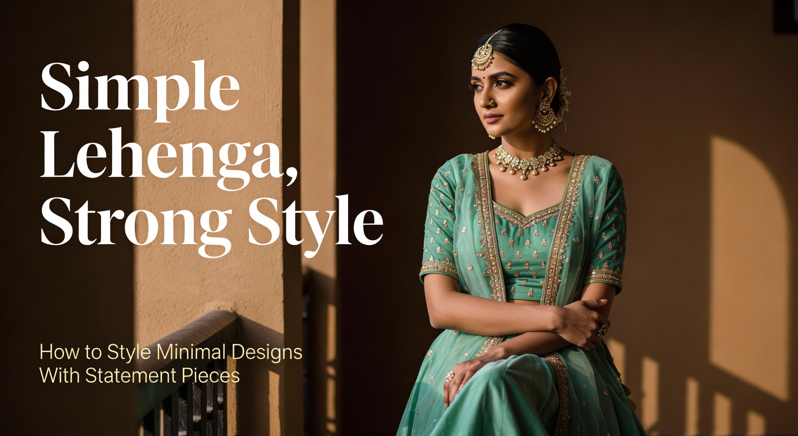 How to Style Simple Lehenga Designs With Statement Pieces