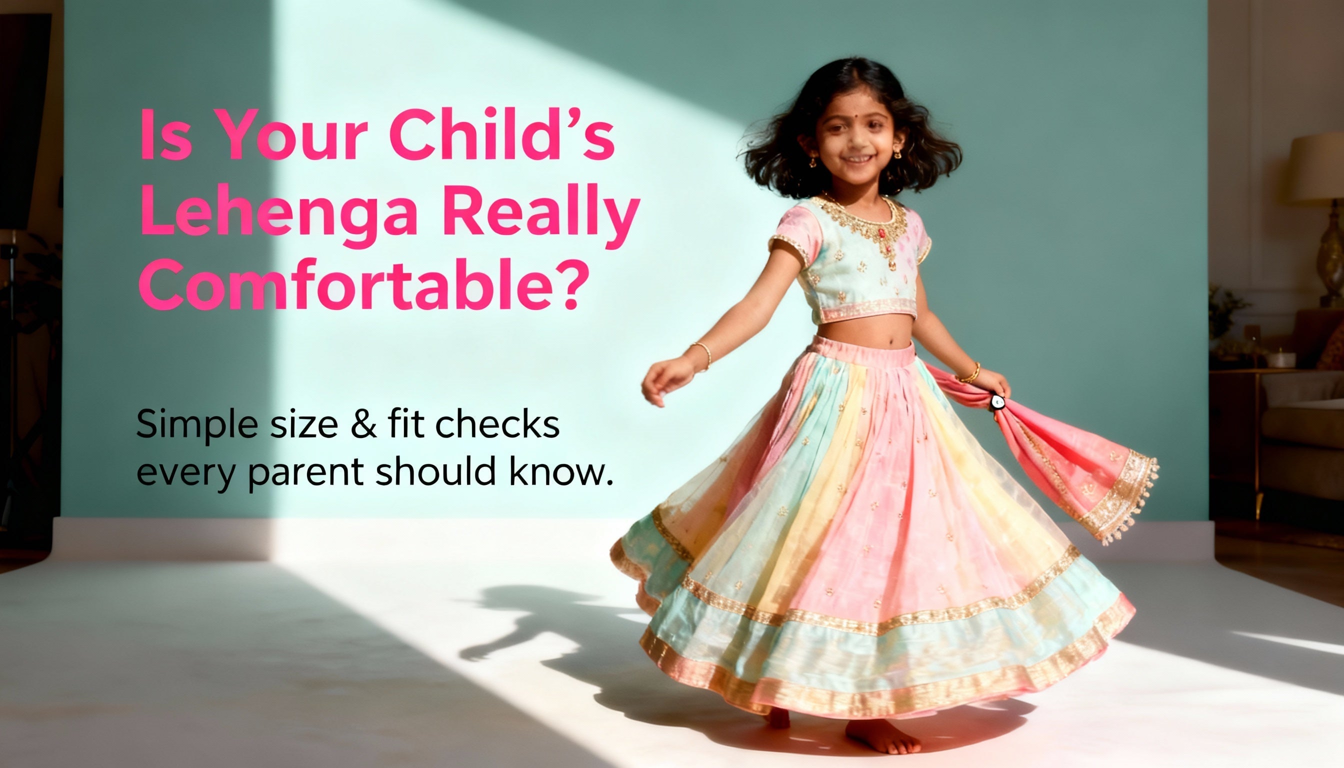 Comfortable Lehenga for Kids Size Guide and Care Tips