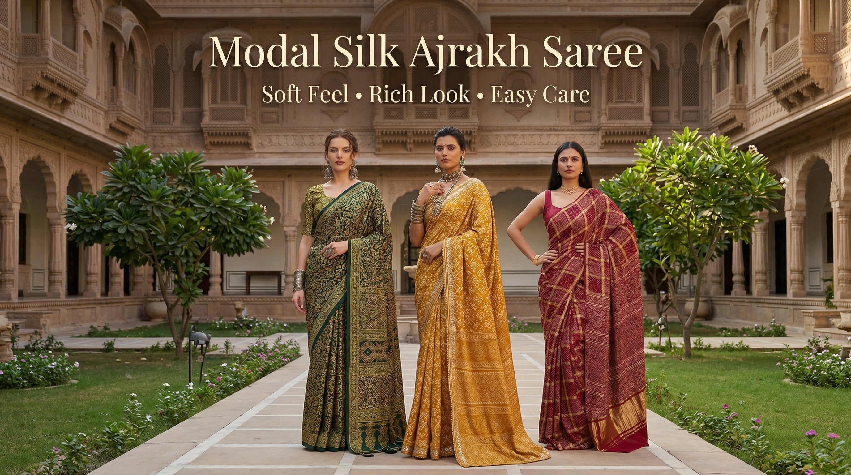 Modal Silk Ajrakh Saree: Why It Feels Light And Looks Premium