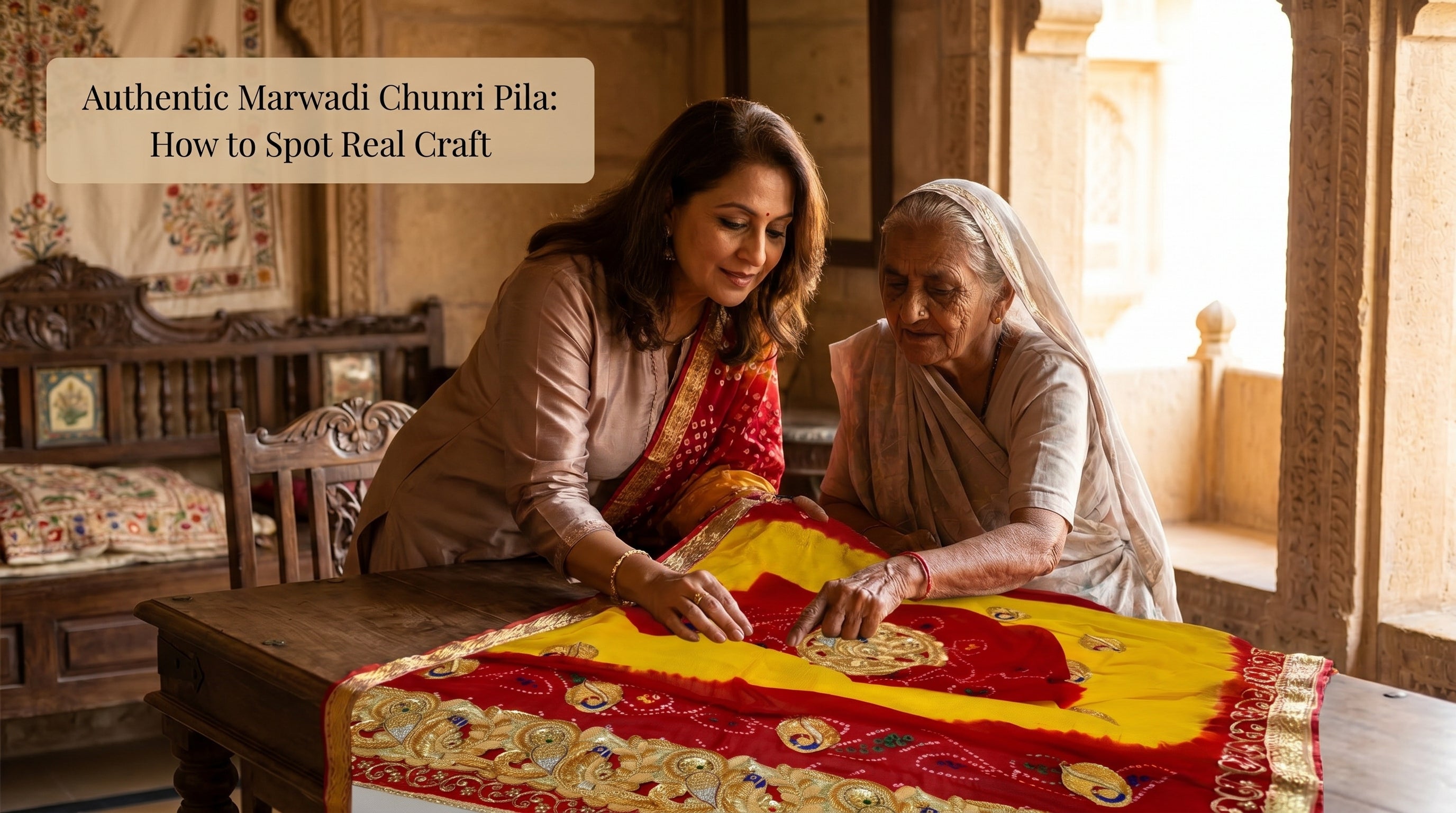 Authentic Marwadi Chunri Pila: How to Spot Real Craft