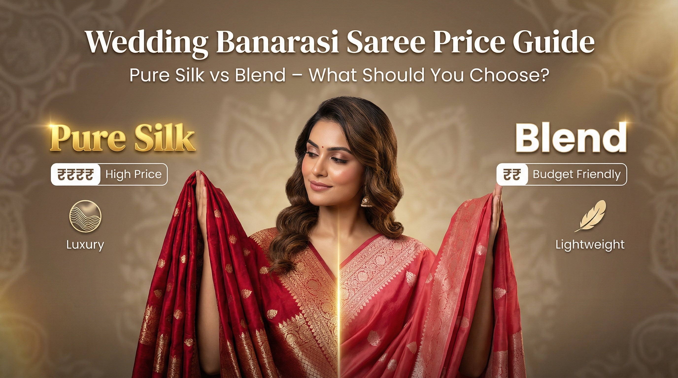 Wedding Banarasi Saree Price Guide: Pure Silk Vs Blend Explained