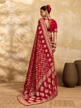 Buy Georgotte Bandhani Style Saree KcPc 