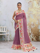 KcPc Traditional Banarasi Style Soft Tussar Silk Saree With Blouse VJT