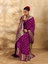 Buy Viscos Silk Bandhani Saree With Zari Borderunder 2000