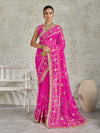 KcPc New Leheriya Style Georgette Saree with Gotapatti Work Saree MHS