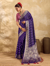 KcPc New Pure khaddi Georgette Banarasi Handloom Leheriya Zari Weaving SareeMAHA