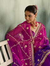 KcPc Beautiful Georgette Saree with Traditional Gotapatti Work MHS