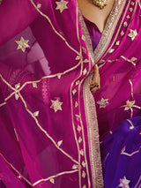 KcPc Beautiful Georgette Saree with Traditional Gotapatti Work MHS