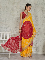 KcPc Georgette Sarees with Traditional GotapattiKDN
