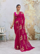 KcPc New Beautiful Designer Chiffon Saree with Timeless Festive EleganceDWA